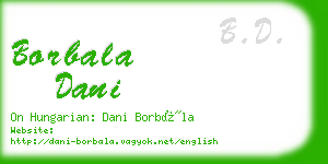 borbala dani business card